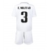 Baby Fußballbekleidung Real Madrid Eder Militao #3 Heimtrikot 2022-23 Kurzarm (+ kurze hosen)